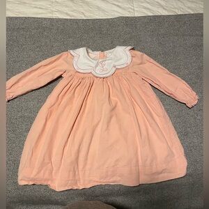 Eliza James ‘L’ corduroy smocked dress